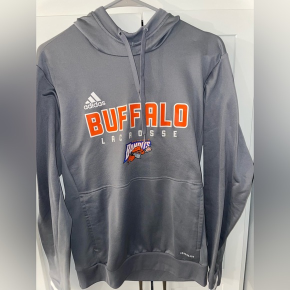 Buffalo Bandits Adidas Lacrosse Hoodie Grey - Picture 1 of 1